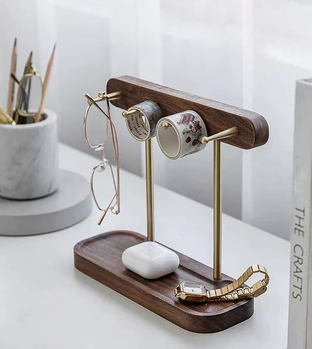 Praktisk Nyckelhållare i trä och guld - Nyckelställ