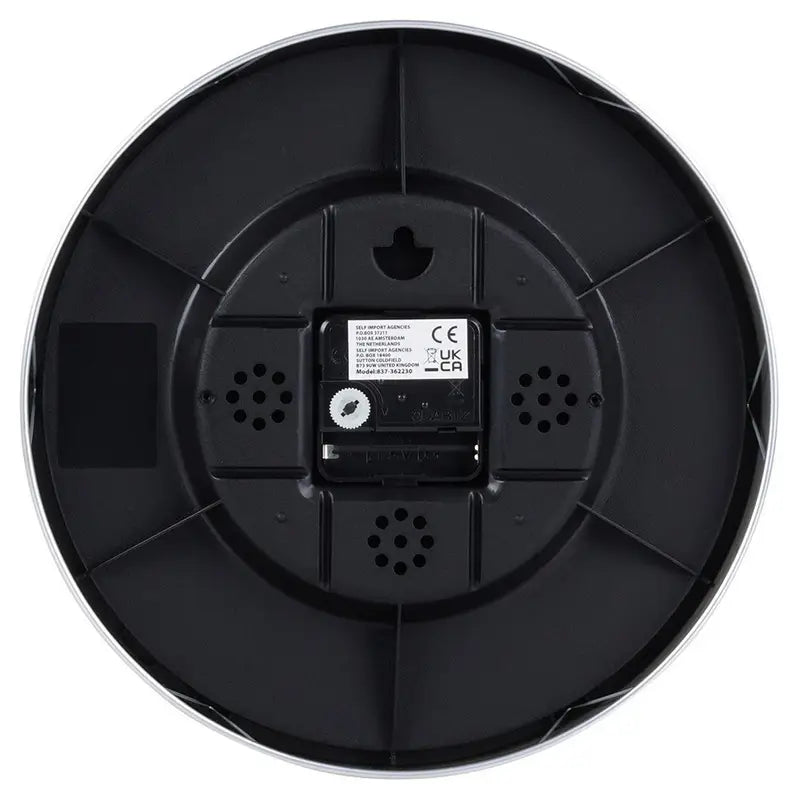 Rund guldig och svart väggklocka - 25cm