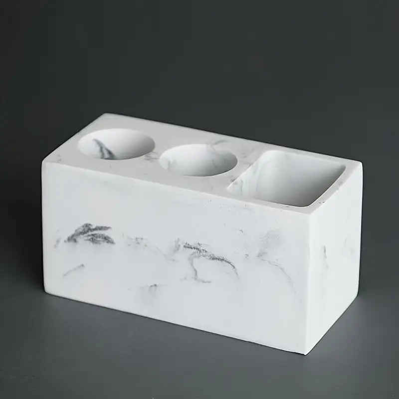 Tandborsthållare i marmor - badrumsmugg