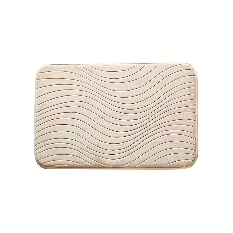 Beige halkfri och mjuk badrumsmatta 45x70cm