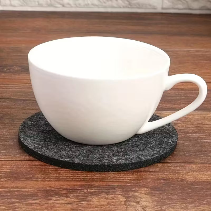 Glasunderlägg 10-pack med behållare i tyg