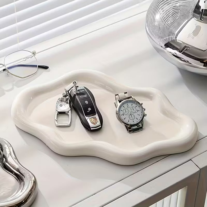 Dekorations bricka  Keramik - Moln Smyckesbricka