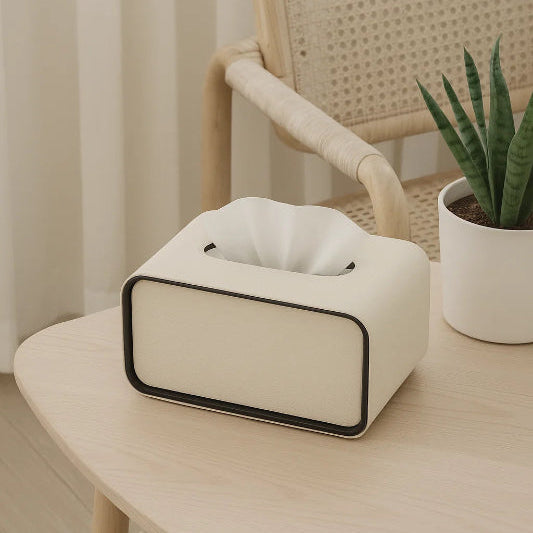 Krämvit Servetthållare Kvadratisk - Praktisk pappershållare