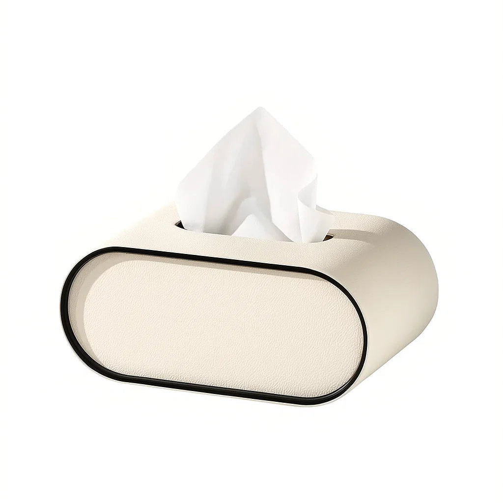 Krämvit Servetthållare Oval - Praktisk pappershållare