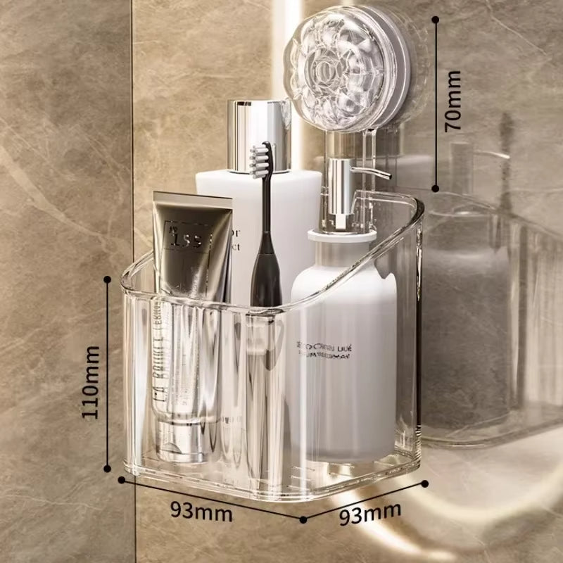 Transparent självhäftande duschhylla 3-Pack