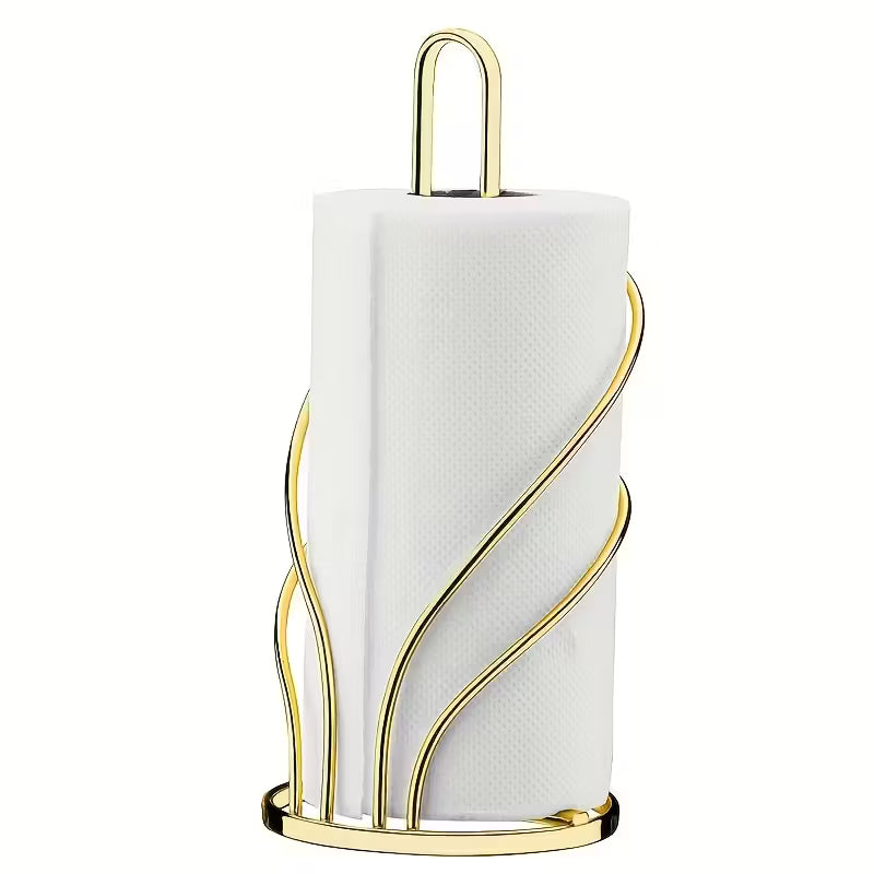 Hushållspapperhållare i guld