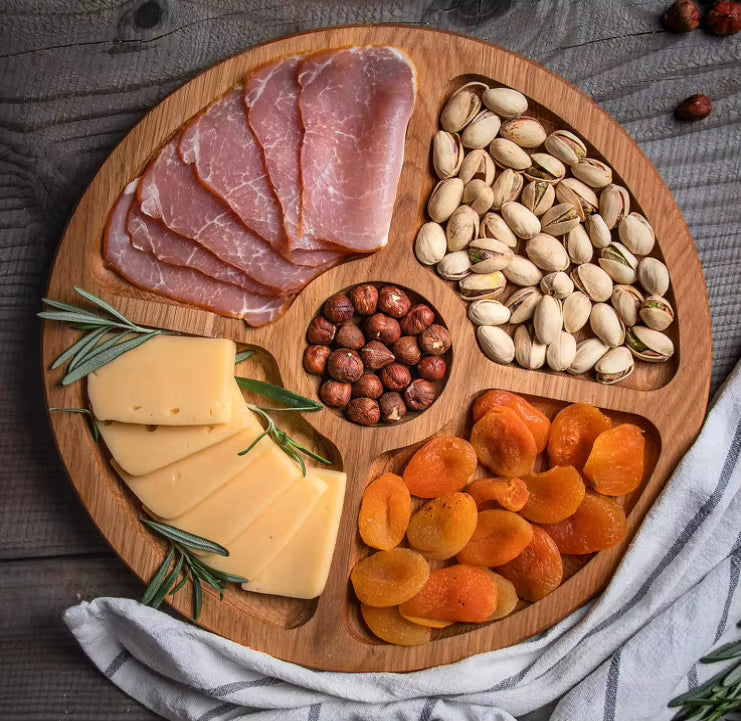 Serveringsfat i trä - Snacksbricka