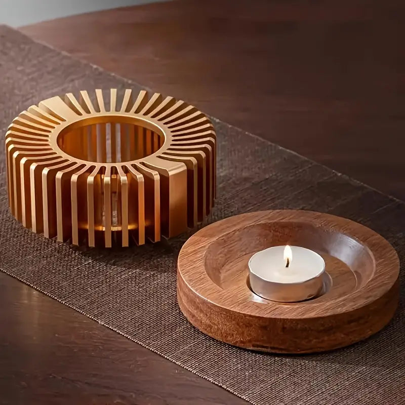 Elegant 2-i-1 Tekanna värmare & Ljushållare