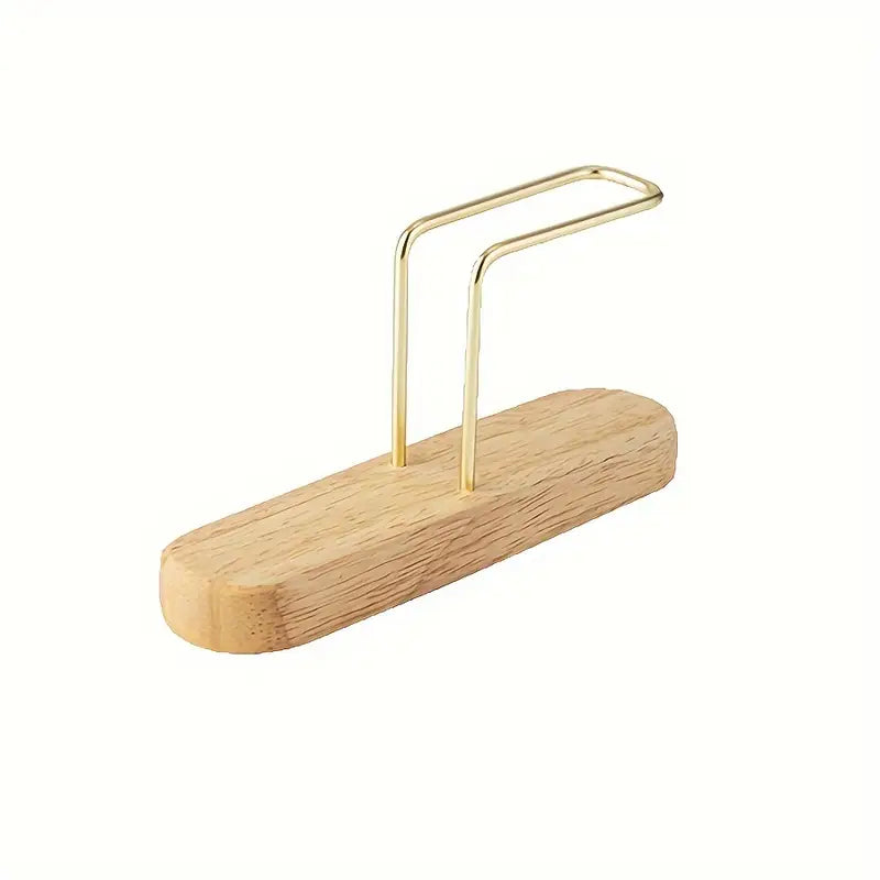 Minimalistisk Kaffefilterhållare med Gyllene Detaljer